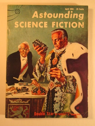 Item #005900 Astounding Science Fiction. April 1956. Vol LVII, No. 2. Robert Heinlein, Isaac Asimov