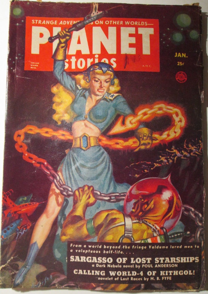 Item #006829 Planet Stories. January, 1952. Vol. 5 No. 4. Poul Anderson, John Jakes, H. B. Fyfe.