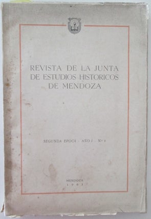 Item #009019 Revista de la Junta de Estudios Historicos de Mendoza. Segunda Epoca. Ano 1. No. 1....