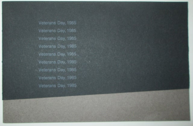 Item #009381 Veterans Day, 1985. John Barr.