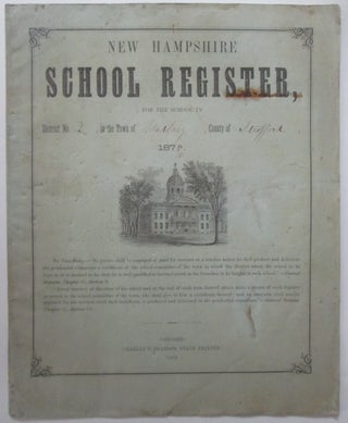 Item #009652 New Hampshire School Register for the School in District No. 2, in the Town of...