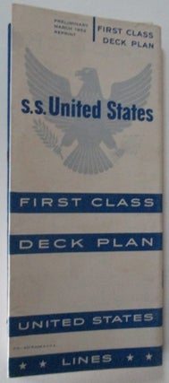 Item #009919 S.S. United States First Class Deck Plans. Given