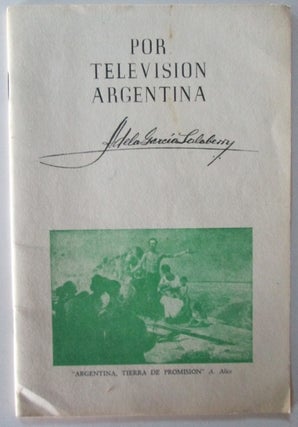Item #009938 Por Television Argentina. Segundo Cuaderno. Adela Garcia Salaberry
