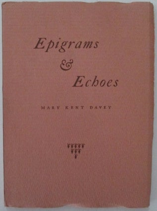 Item #010193 Owen's Epigrams and Other Echoes of Paris. Mary Kent Davey