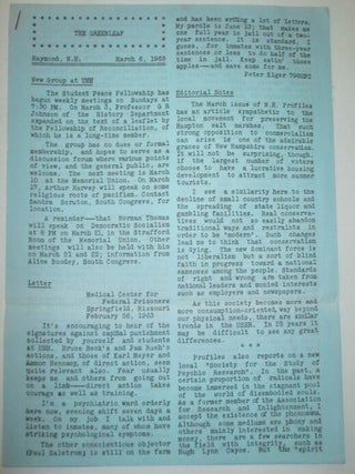 Item #010432 The Greenleaf. Issue #13. March 6, 1963. Arthur Harvey, Authors