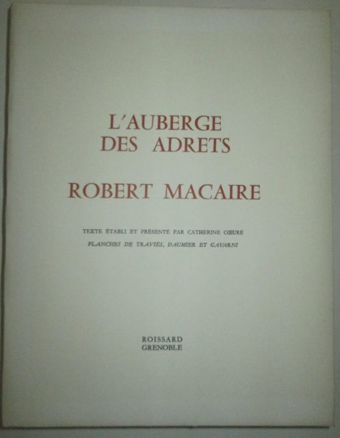 Item #010538 L'Auberge des Adrets. Robert Macaire. Benjamin Antier.