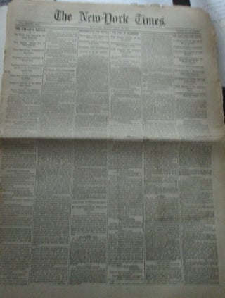 Item #010587 The New York Times. Monday July 13, 1863. With Civil War Content. authors