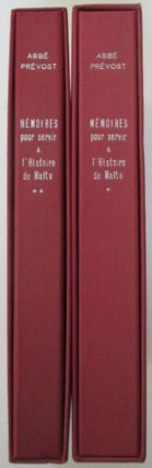 Item #010689 Memoires Pour Servir A L'Histoire de Malte ou Histoire de la Jeunesse du Commandeur...