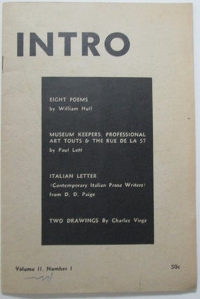Item #010723 Intro. A Quarterly of Literature and Art. Volume II Number I. 1952. William Hull,...