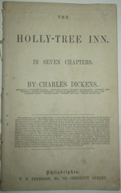 Item #010778 The Holly-Tree Inn. In Seven Chapters. Charles Dickens, Wilkie Collins, William Howitt, Harriet Parr, Adelaide Anne Procter.