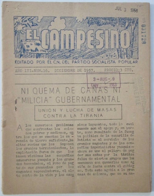 Item #010978 El Campesino. Diciembre de 1957. Ano III. Num. 16. authors.