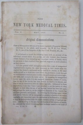 Item #011208 The New York Medical Times. May 1856. Vol. V. No. 8. W. H. Van Buren