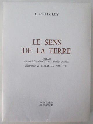 Item #011221 Le Sens de la Terre. J. Chaix-Ruy
