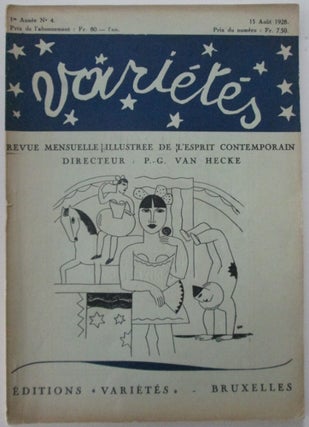 Item #011592 Varietes. Revue Mensuelle Illustree de L'esprit Contemporain. 15 Aout 1928. 1re...