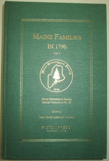 Item #011606 Maine Families in 1790. Vol. 7. Ruth Gray.