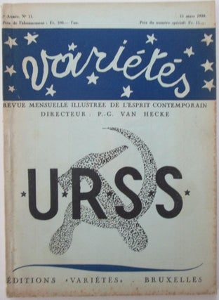 Item #011952 Varietes. Revue Mensuelle Illustree de L'esprit Contemporain. 15 Mars 1930. 2e Annee...