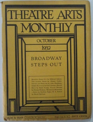 Item #012063 Theatre Arts Monthly. October, 1932. Norman Bel Geddes, Doris Ulmann, artists