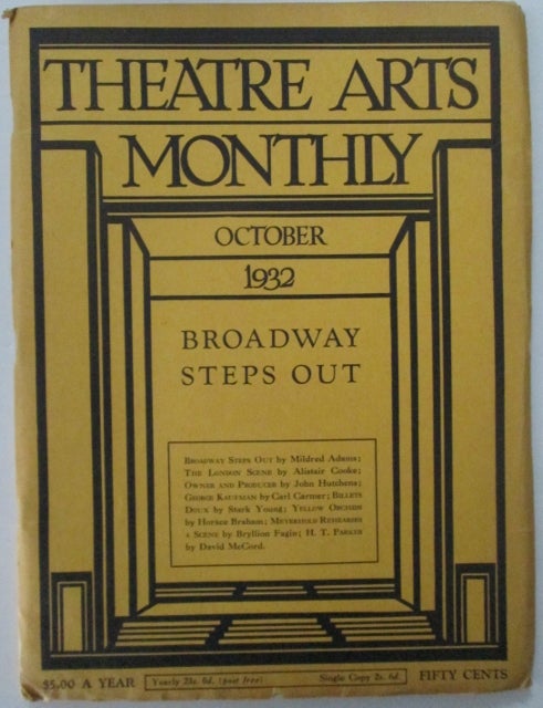 Item #012063 Theatre Arts Monthly. October, 1932. Norman Bel Geddes, Doris Ulmann, artists.