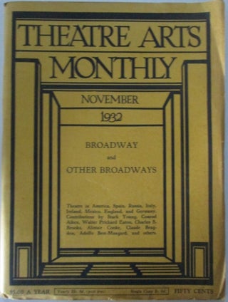 Item #012188 Theatre Arts Monthly. November 1932. Vol. XVI, 11. Conrad Aiken