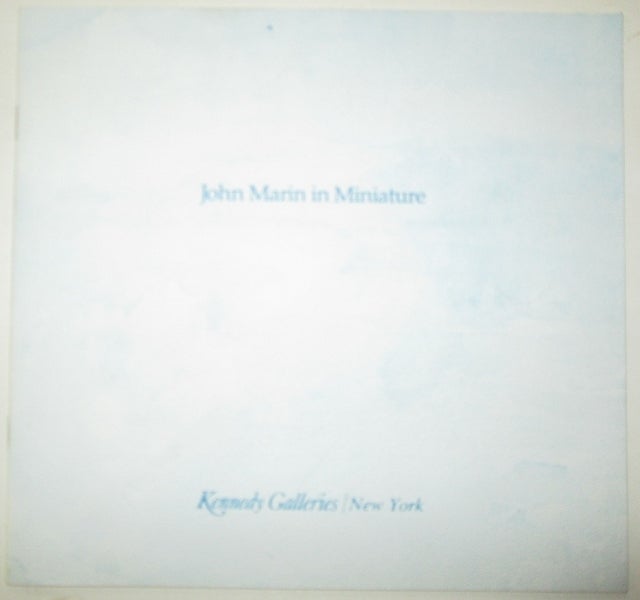 Item #012641 John Marin In Miniature. John Marin, artist.