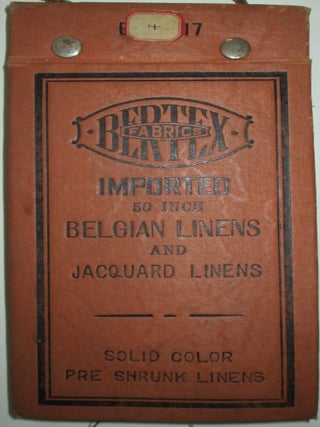 Item #012901 Bertex Fabrics. Imported 50 Inch Belgian Linens and Jacquard Linens Fabric Swatch...