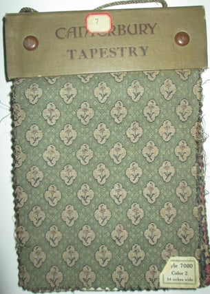 Item #012944 Canterbury Tapestry. Fabric Swatches Sample Book. Given