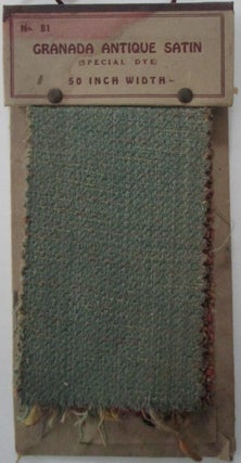 Item #013091 Granada Antique Satin (Special Dye). 11 Samples. Given