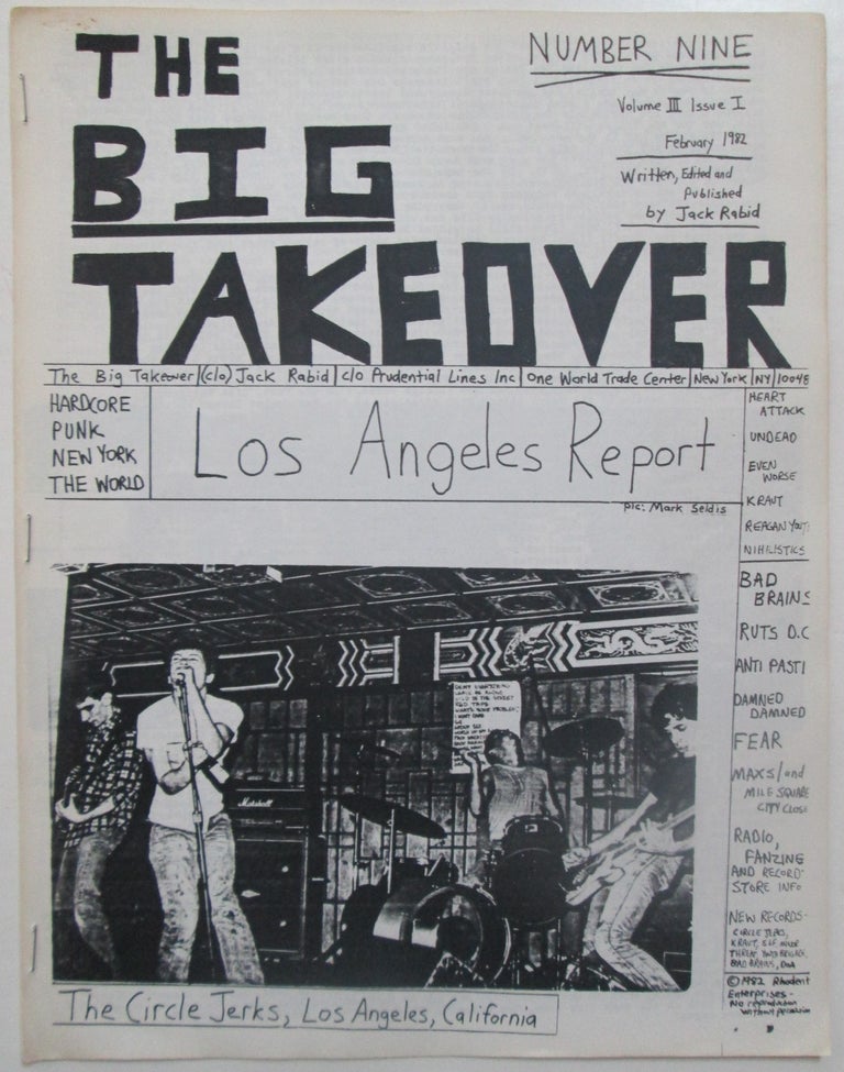 Item #013406 The Big Takeover #9. Volume III Issue 1. February 1982. Jack Rabid.