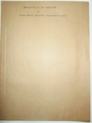 Item #013416 The Weekly Register. Saturday, September 12, 1812. James Monroe