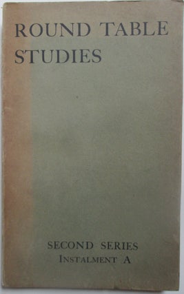 Item #013591 Round Table Studies. Second Series. Instalment A, Containing the Introduction and...