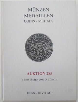 Item #013696 Munzen Medaillen. Coins-Medals. Auktion, Auction 285. Wednesday, November 1, 2000....