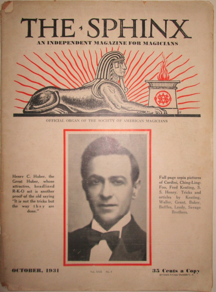 Item #013888 The Sphinx. An Independent Magazine for Magicians. October, 1931. Authors.
