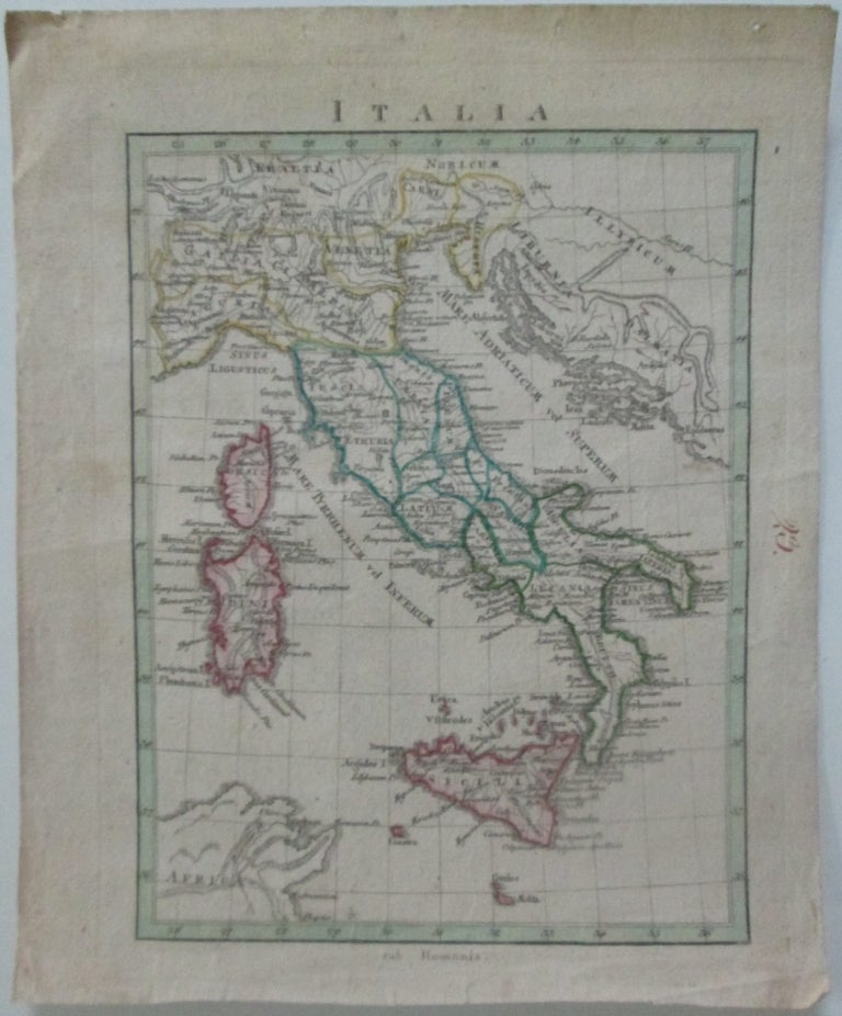 Item #013902 Italia. Map of Italy. Given.