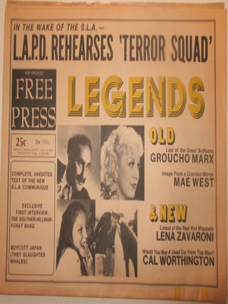 Item #014078 Los Angeles Free Press. June 14, 1974. Charles Bukowski