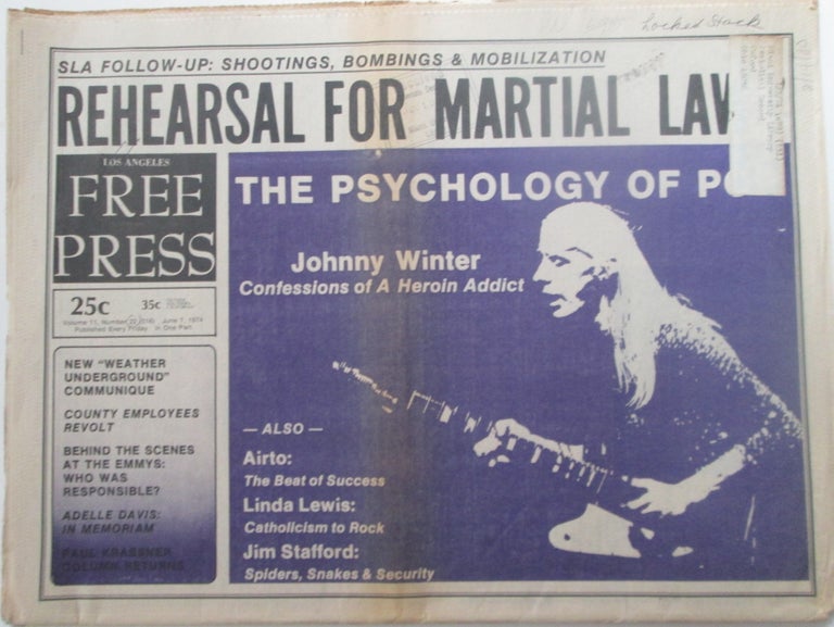 Item #014079 Los Angeles Free Press. June 7, 1974. Paul Krassner, Ralph Nader.