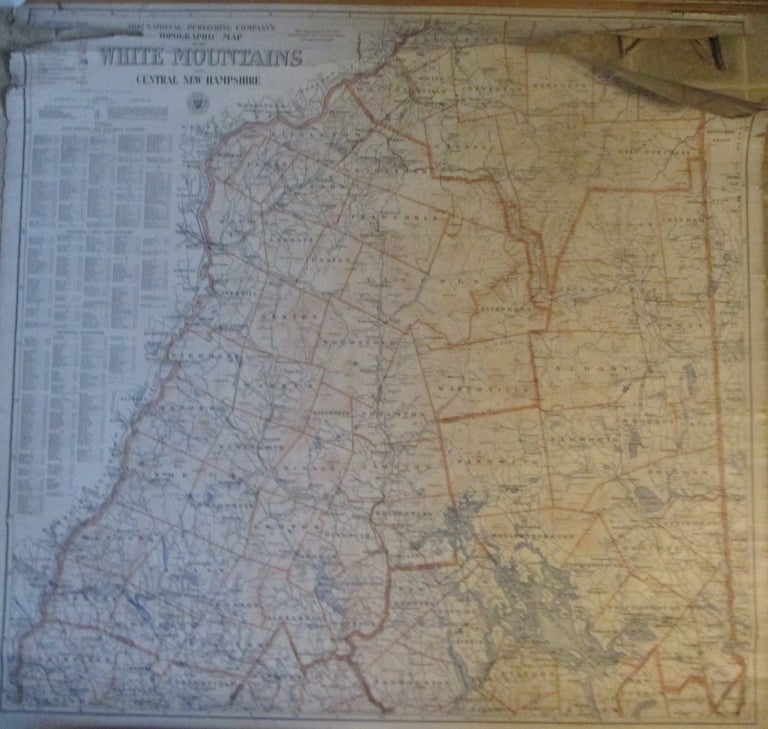 Item #014146 Topographic Map of the White Mountains and Central New Hampshire. given.