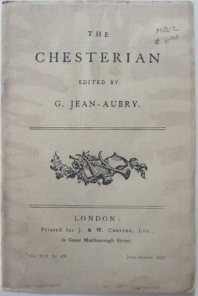 Item #014237 The Chesterian. July-August, 1932. Vol. XIII No. 104. Authors
