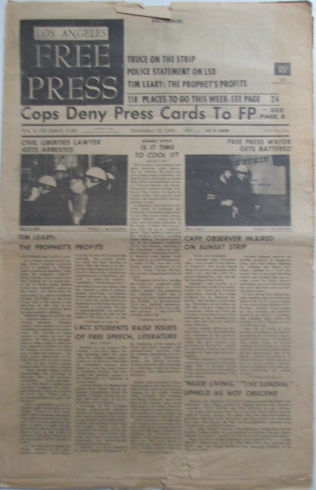 Item #014402 Los Angeles Free Press. December 16, 1966. Issue #126. Authors.