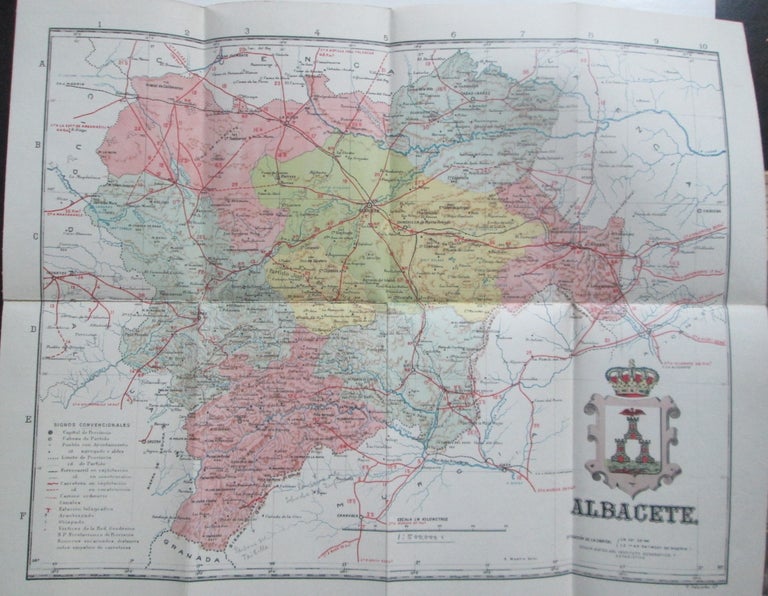 Item #014426 Map of the Province of Albacete, Spain. given.