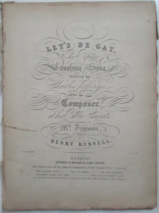 Item #014448 Sheet Music. 19th Century Bound Volume of mostly English Pieces. authors