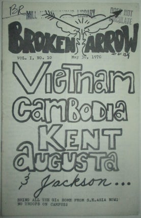 Item #014566 Broken Arrow. May 30, 1970. Vol. 1 No. 10. Authors