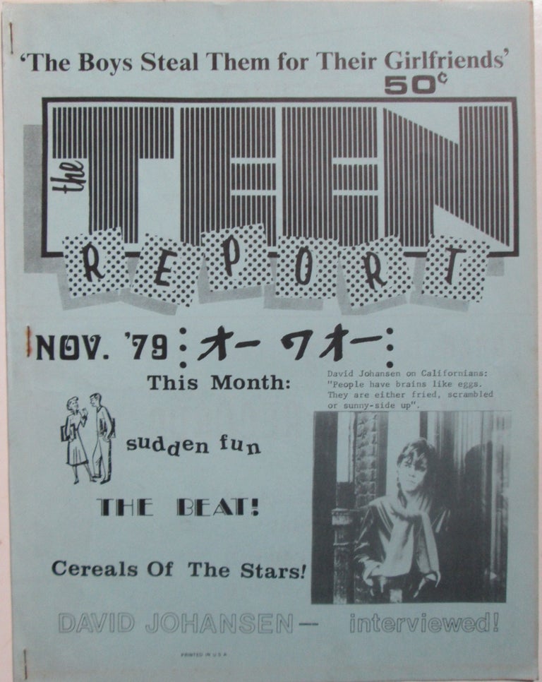 Item #014631 The Teen Report. #6. Nov. 1979. authors.