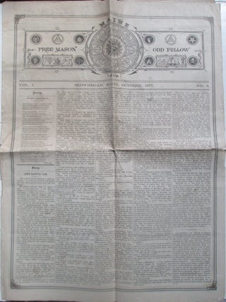 Item #014647 Maine Free Mason and Odd Fellow. Volume 1., No. 8. October 1877. authors