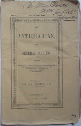 Item #014663 The Antiquarian, and General Review. November, 1846. authors
