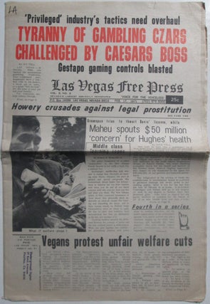 Item #014712 Las Vegas Free Press. Feb 17., 1971. Vol. 2. No. 3. authors