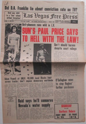 Item #014715 Las Vegas Free Press. Oct 21, 1970. Vol. 1. No. 39. Authors