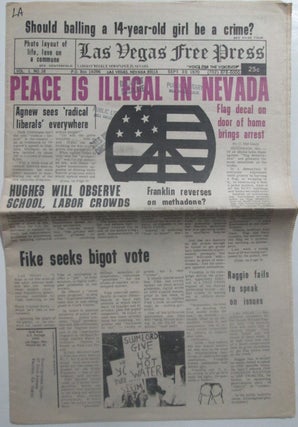 Item #014716 Las Vegas Free Press. Sept 30, 1970. Vol. 1. No. 38. Authors