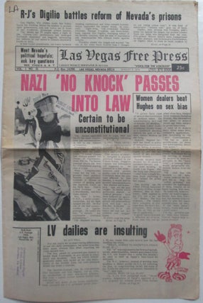 Item #014723 Las Vegas Free Press. August 5, 1970. Vol. 1. No. 31. authors