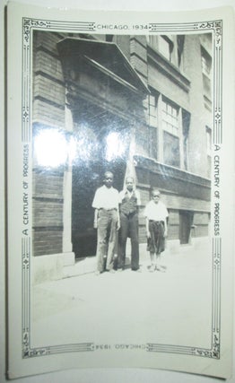 Item #014819 Photo of three African American Boys. Issued for the Chicago World's Fair. A Century...