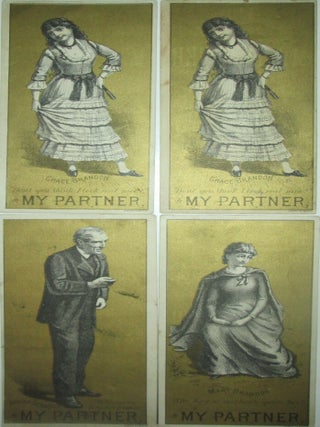 Item #014888 Four Theatre Trade/Advertising cards depicting characters in My Partner. given
